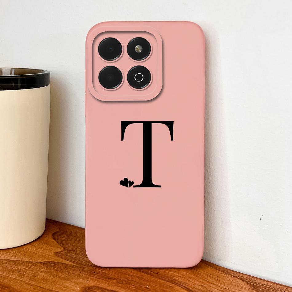 For Honor X6B Plus Case Simple Heart Letters Soft Liquid Silicone Phone Housing For Honor X6 B X6b+ Full Protection Back Covers