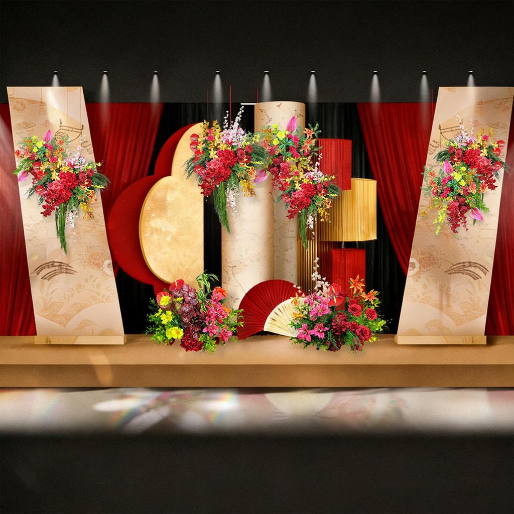 Spring-Summer Nanyang Forest Wedding Faux Flowers Decoration.