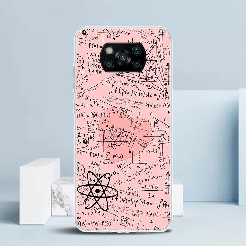 Physics Chemical Mathematics Phone Case For Xiaomi Poco F7 Ultra X5 X6 X7 Pro M7 Redmi 15C 15 13C 13 12C 12 10C 10 10A 9 9C 9A 9