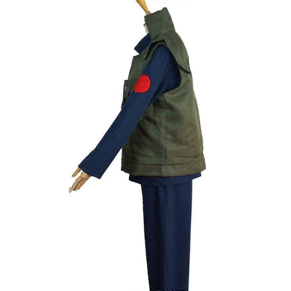 Naruto Anime Hatake Kakashi Cosplay Kostuum Halloween Heren Vest Jas Top met Lange Mouwen Broek Set Feest Verkleedkleding -NMAOV