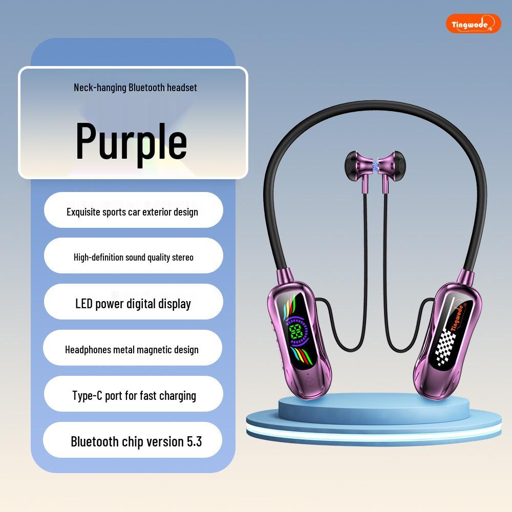 Top-Selling Neck-Hanging Wireless Headphones with HD Sound, Power Display, and Long Battery Life