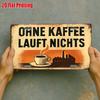 D Flatpc Vintage Metal Sign Outdoor Plaque  Wall Decor xcm Coffee First Motto Aluminum Sign Suitable for Office