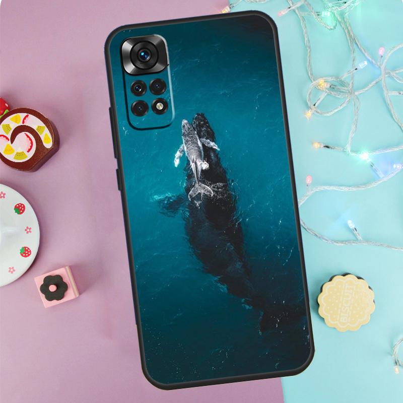 Ocean Whale Shark Swimming Case For Xiaomi Redmi Note 14 13 9 10 11 12 Pro 9S 10S 11S 12S Redmi 13C 10C 12C 14C Cover