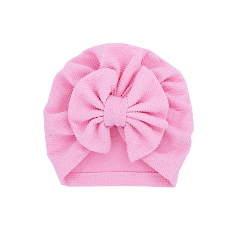 F23 children's hat cotton tied pullover hat soft knitted fabric baby pleated bow baby headscarf cloth