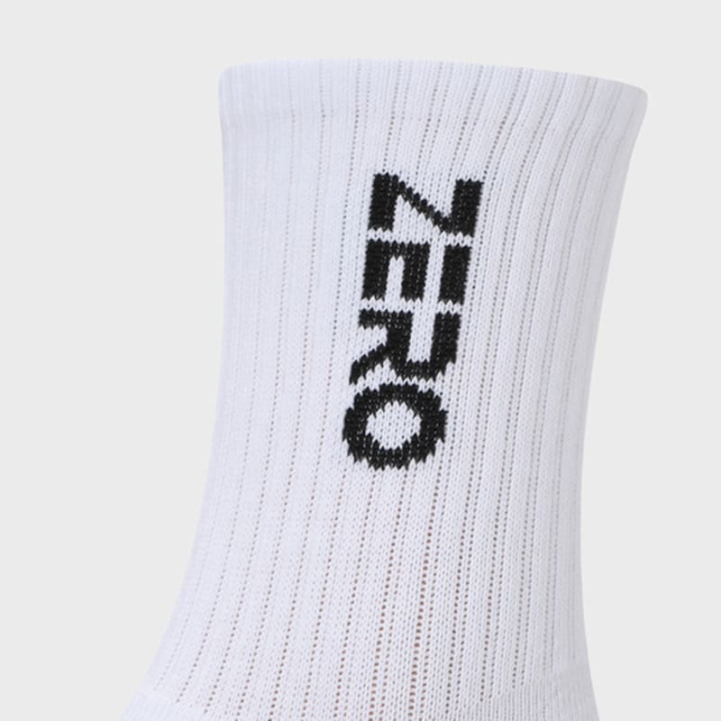 CLOUD ZERO ZERO Crew Socks (2P) (0097052) CZFAF1SC902YG-WHITE