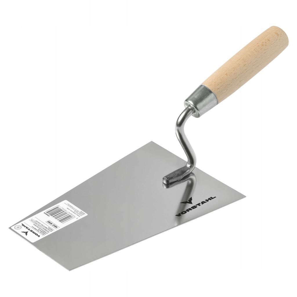 TRAPEZOIDAL MASONRY TROWEL Stainless steel wooden handle 160mm Vorstahl
