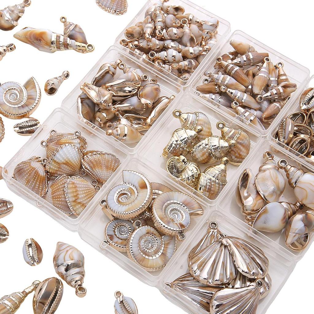 1-10Pcs Acrylic Imitation Shell Pendant For DIY Necklace Bracelet Earrings Jewelry Making Craft Accessories