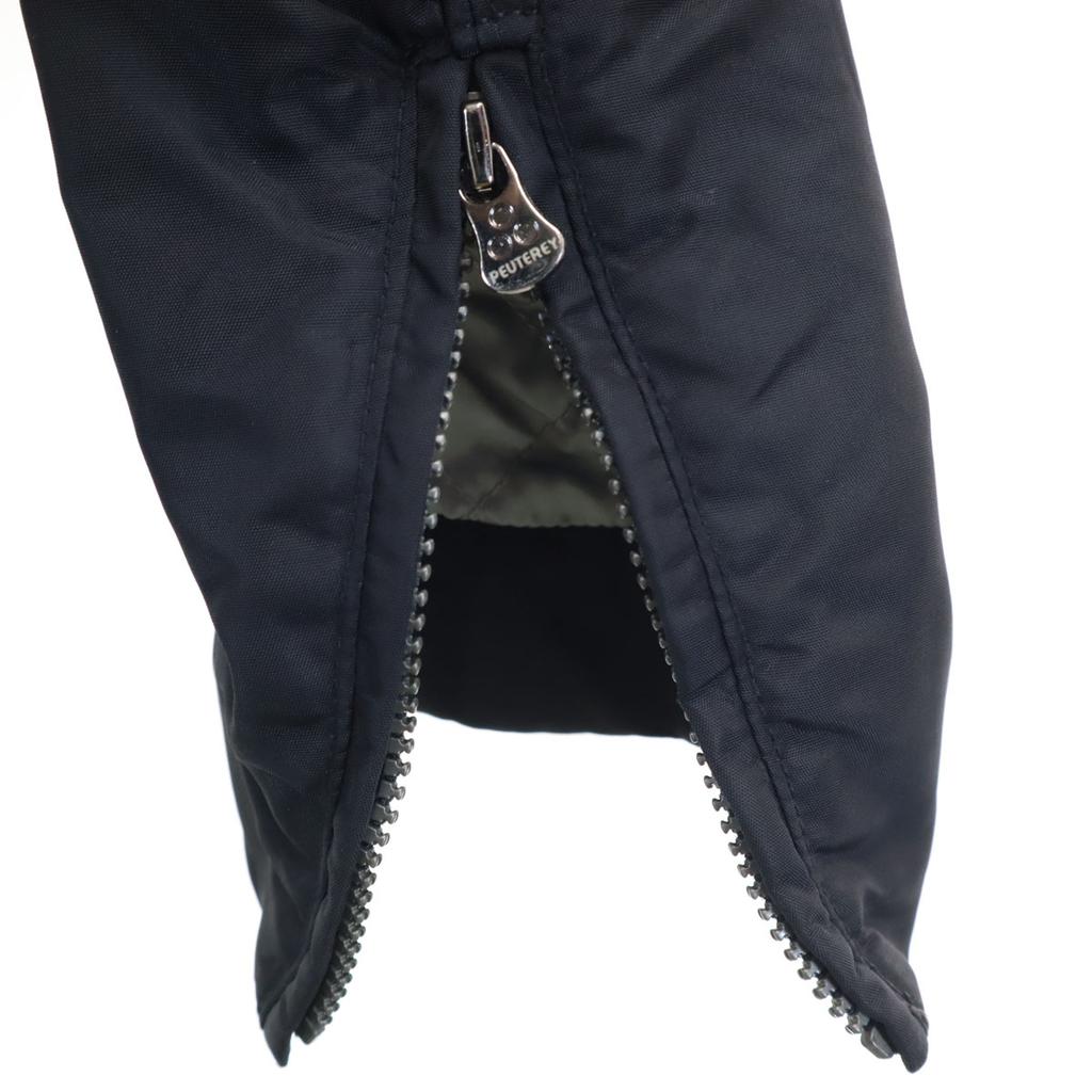 PEUTEREY Double Zip Nylon Jacket 48 Black Hoodie Men's Used