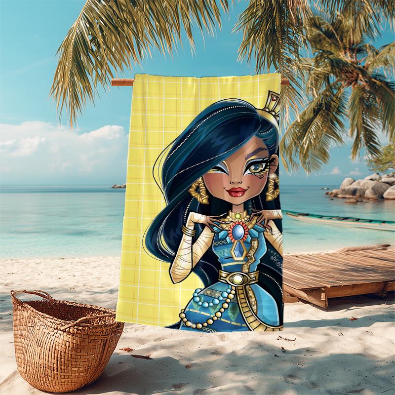 1Pc Monster High Party Beach Towel Microfiber Beach Towel Thin Absorbent For Beach Swimming Yoga Bath Sports 091732