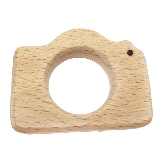 Juguetes Mordedores de Madera para Bebé Juguetes para Masticar de Madera de Haya Natural para Bebés Anillos de Dentición Educativos con Formas de Animales