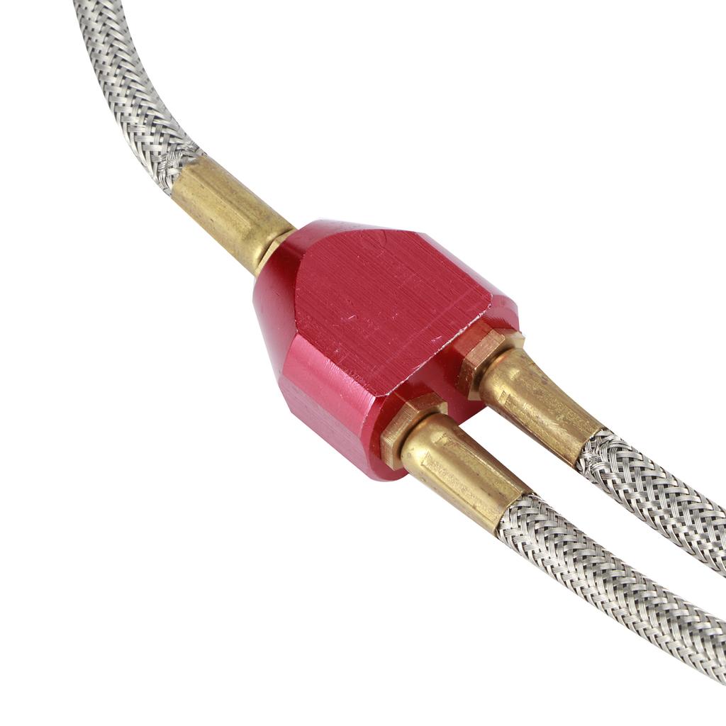 G1/8 DN6 Outdoor Camping Gas Stove Flat Tanks Hose Adapter Accessories for Connecting 2 Burners