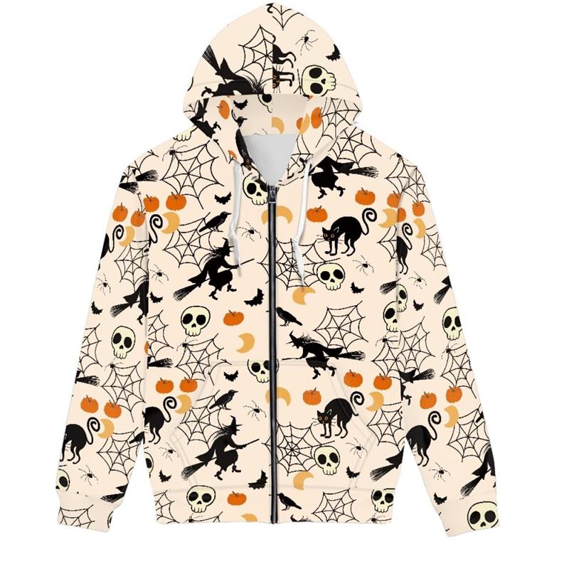 Graphic Hoodies Funny Halloween Pullovers Autumn And Winter Casual Sweatshirts Hooded Tops Clothing