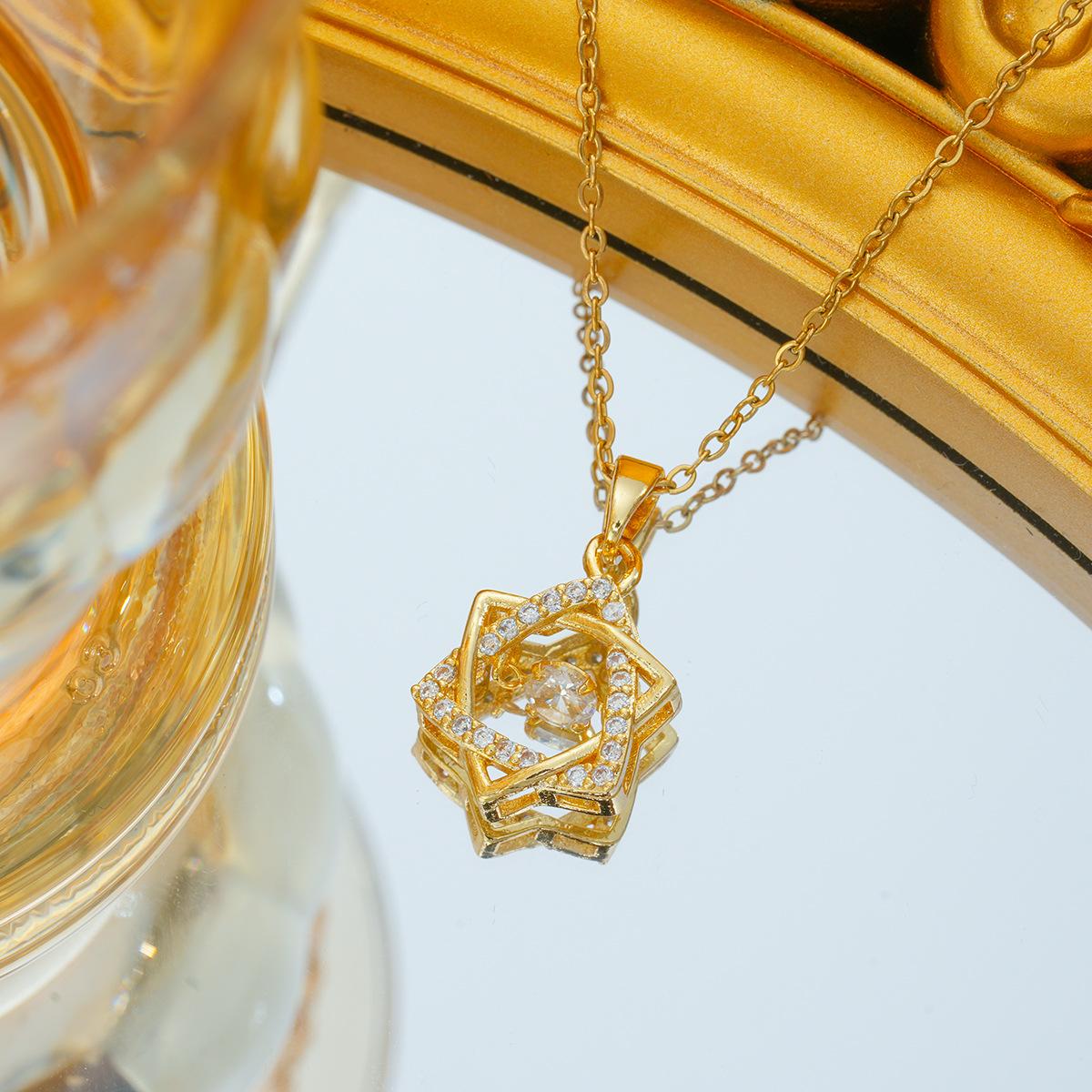 Ожерелье с гексаграммой, легкое, роскошное, нишевое, дизайн, женская цепочка для ключицы, аксессуары