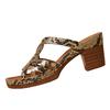 Women's Fashion Plus-Size Casual Peep-Toe High-Heeled Sandals