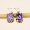 Vintage Amethyst Two-Tone Pendant Earrings