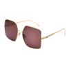 Irregular Frameless Versatile Trendy Fashion Large Frame Sunglasses Oval Sunglasses Women Sunglasses FF0439S-001U1