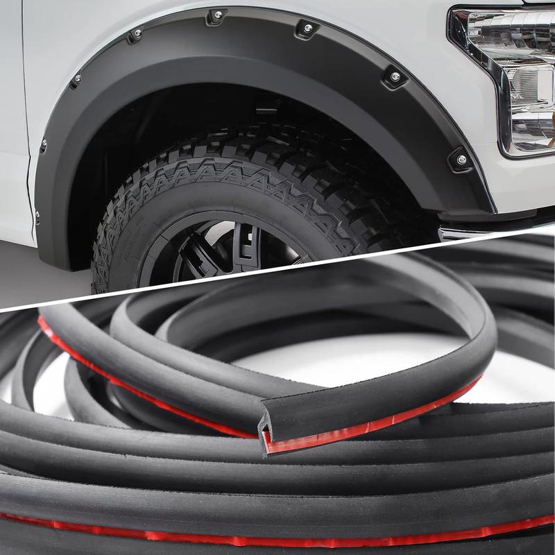 Car Fender Flares Edge Trim Fender Flare Rubber Seal Strip 10m EPDM Rubber Seal For Automotive and Truck Wheel Wells 10m