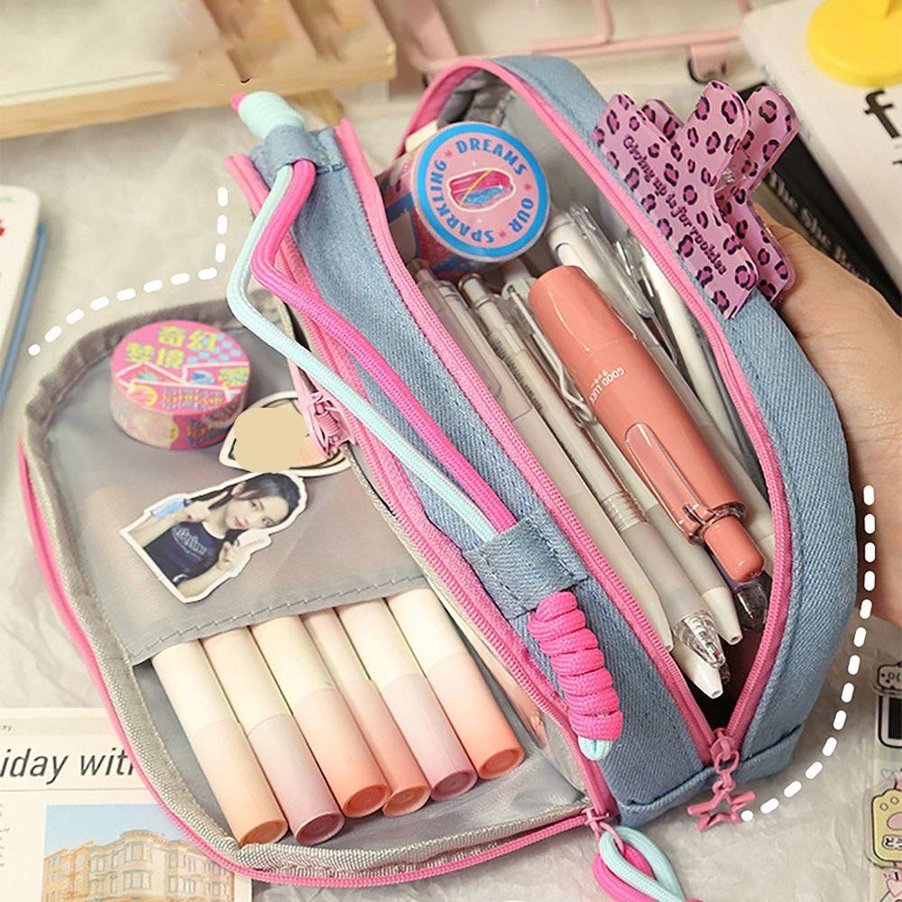 Cowboy Pencil Case Y2K Style Stationery Storage Pouch Creative Pen Bag  Student Gift