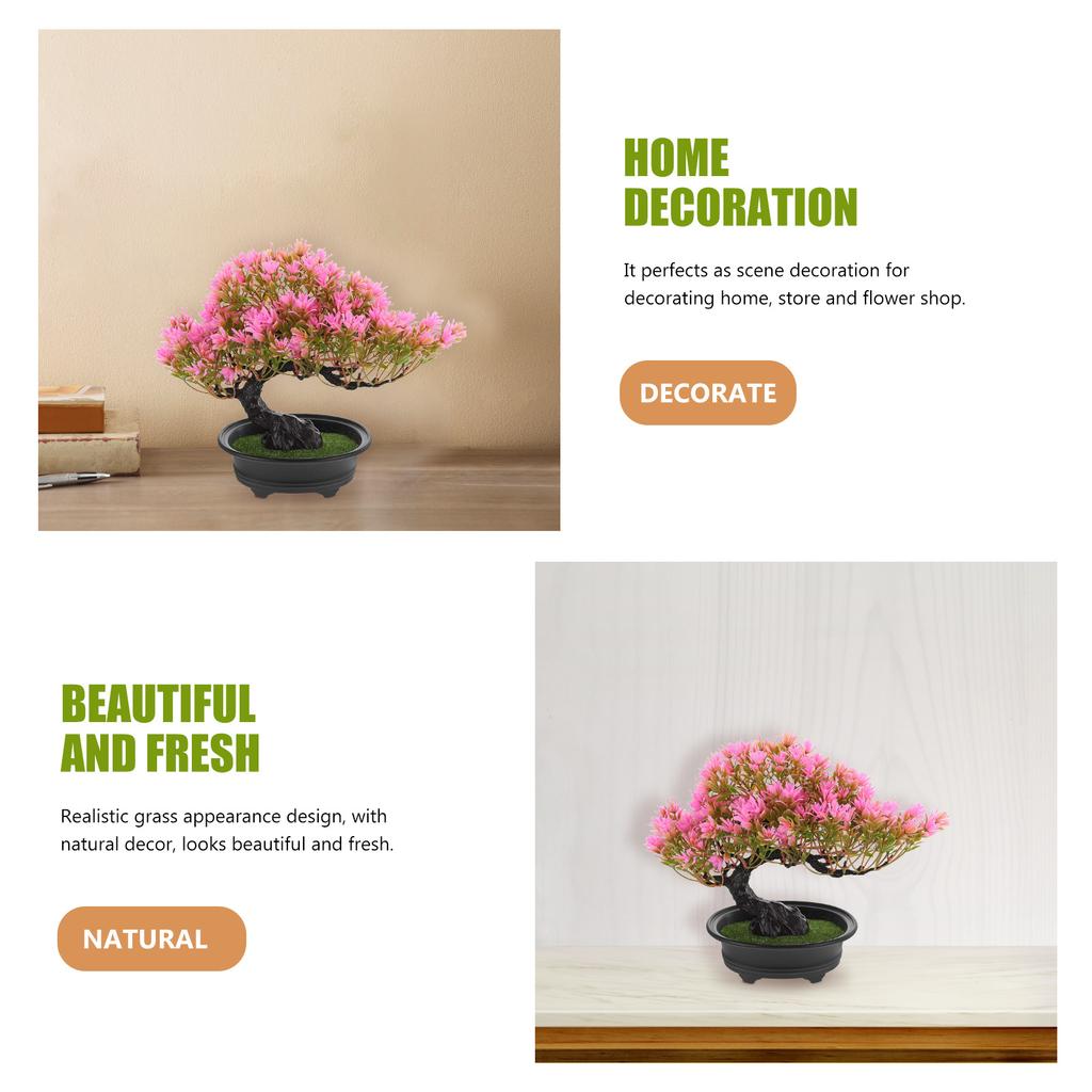 Artificial Bonsai Pine Tree Simulation Plant Realistic Home Decor Desktop Adornment For Indoor Outdoor Emulated Bonsai Pine Tree