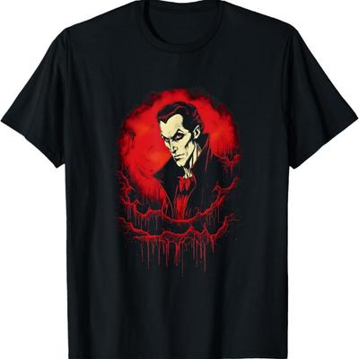 Vampire Dracula by Haunted Horror Halloween T-Shirt1