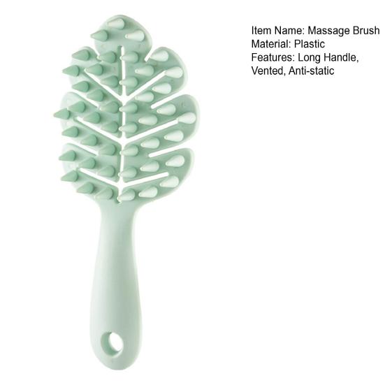 Yousheng Long Handle Vented Hair Brush Wide Tooth Anti-static Thin Thick Curly Long Wet Dry Hair Paddle Brush Scalp Massage Hair Styling Detangling