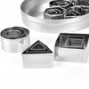 24Pcs Cookie Cutter Stainless Steel Round Heart Star Flower Triangle Hexagonal Shape Biscuit Baking Mold Cutter