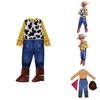 Kids Toy Story Cowboy Woody Bodysuit Cosplay Costume With Hat And Scarf