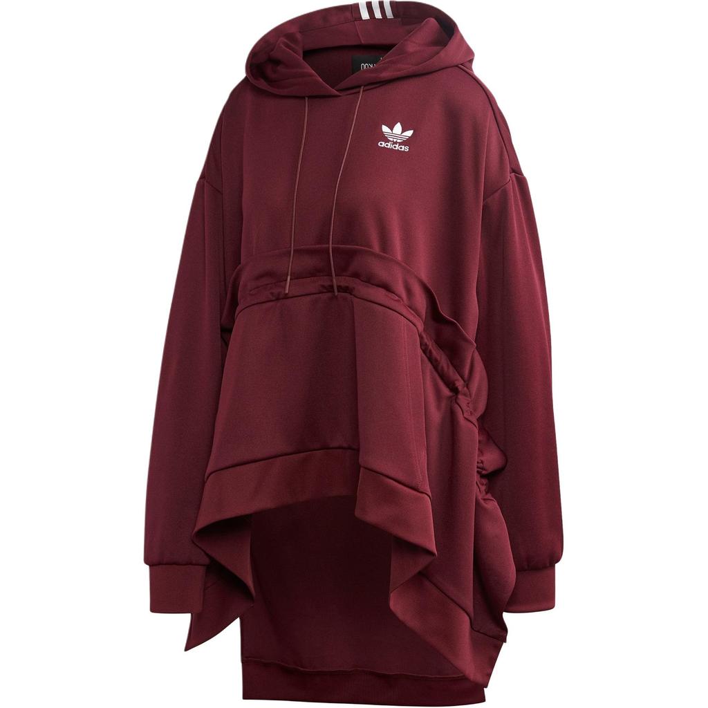 Adidas Originals Fashion Comfortable Hooded Long Sleeve Striped Sweatshirt Women Hoodies Dark-Purple FT9889