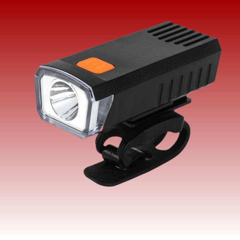 USB Rechargeable LED Bicycle Headlight - High Brightness, Easy to Install, ABS Material, Ideal for Night Riding
