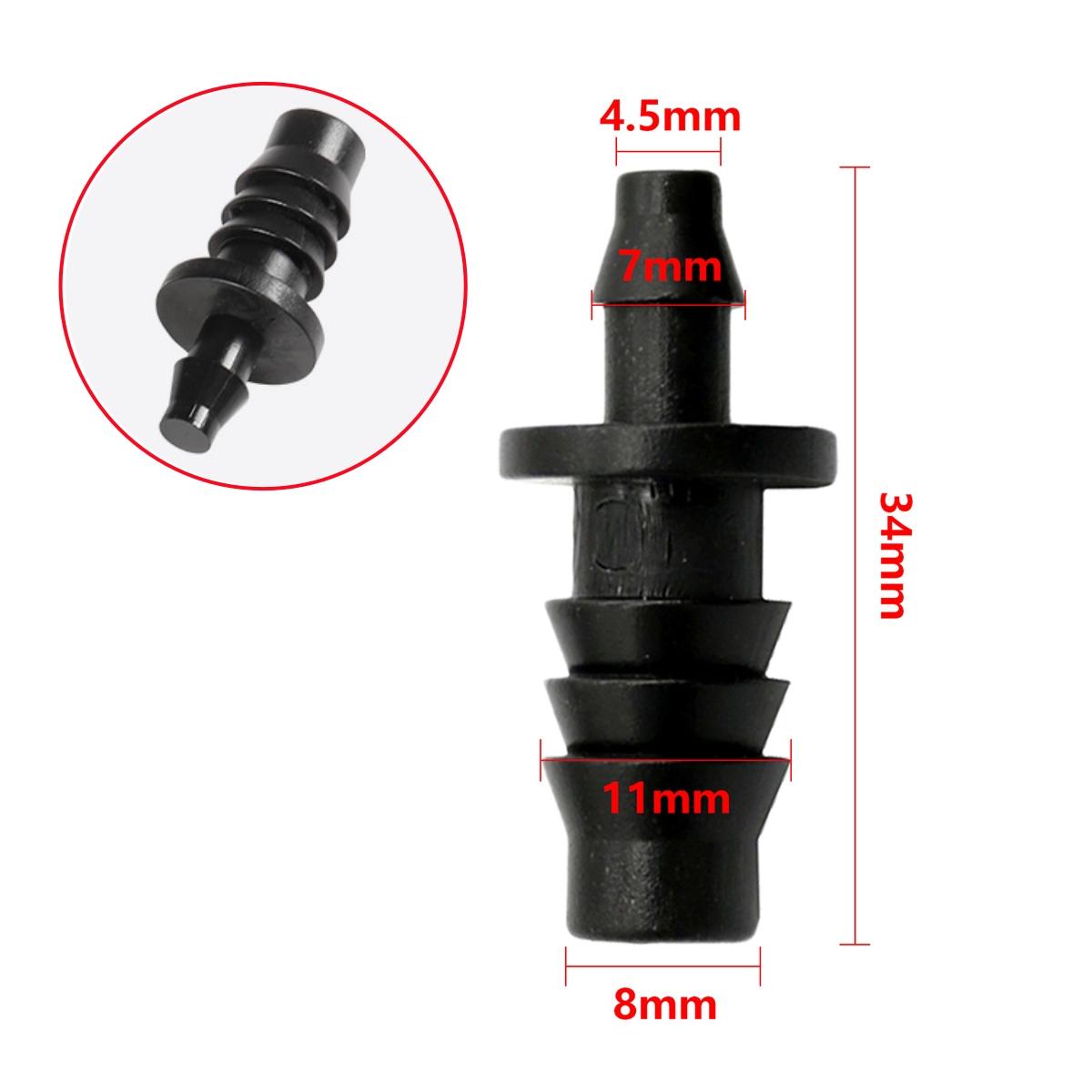 

4/7mm Hose to 8/11mm Hose Waterstop Connectors Multi-Barbed Pipe End Plugs Garden Water Irrigation Tube End Caps 20/50/100Pcs 20Pcs