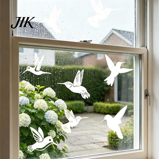 Bird Safe Window Decal 9 Sheets Strike Prevention Decals UV-Reflective Static Cling Guard Sticker Stickers for Glass Collision Deterrent Wild