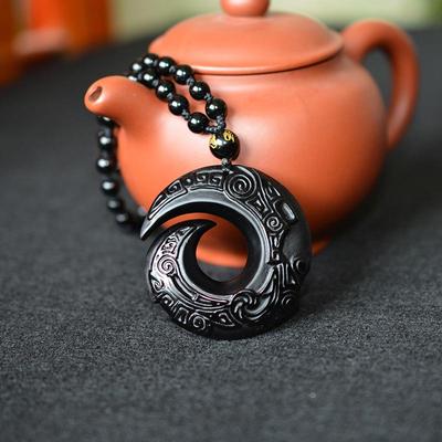Obsidiaan Geluk Genezing Hanger Ketting voor Mannen en Vrouwen
