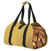 Canvas Firewood Carry Tote Bag Camping Firepalce Wood Bag with Straps Handles