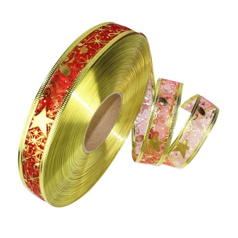 Versatile 100 Yard 2.5cm Wide Shimmering Ribbon In Red Blue Silver Gold Perfect For Holidays