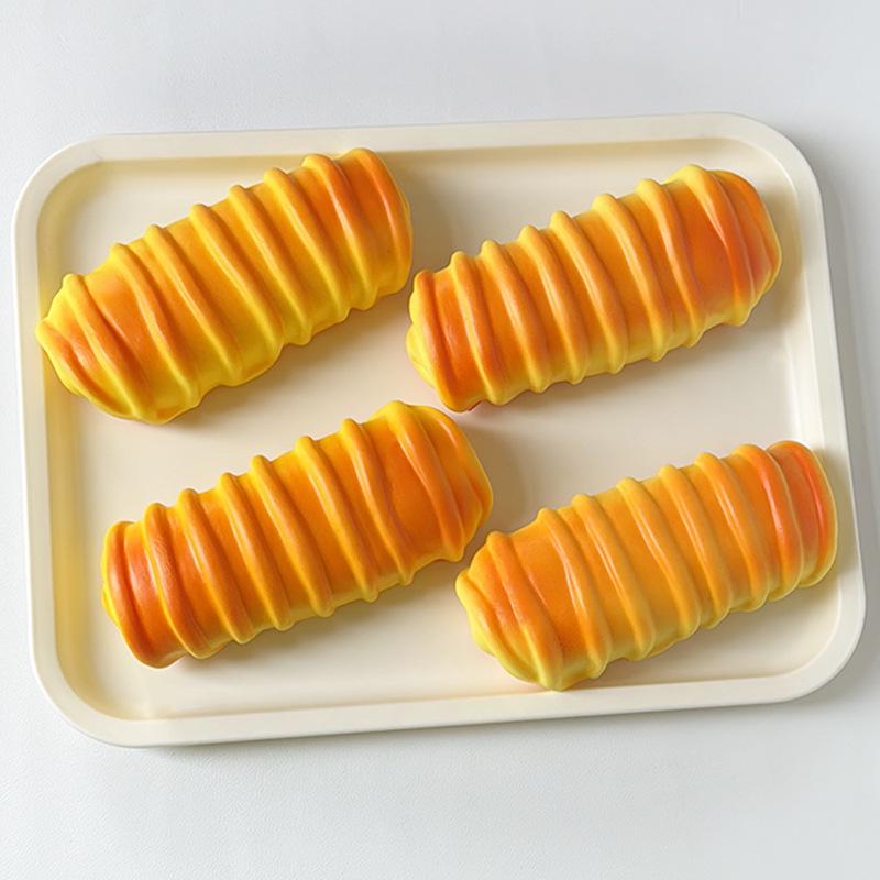 Slow Rebound Squishy Croissant Toy with Milky Scent - Stress Relief & Soft Feel