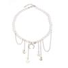 Perlen-Pulloverkette, europäischer und amerikanischer Design-Tassel-Halskette, weiblicher Stern Mond Licht Luxus Choker Halskette