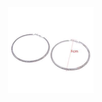 Hot Party Earrings Fashion Trendy Big Round Hoop Earrings Circle Elegant