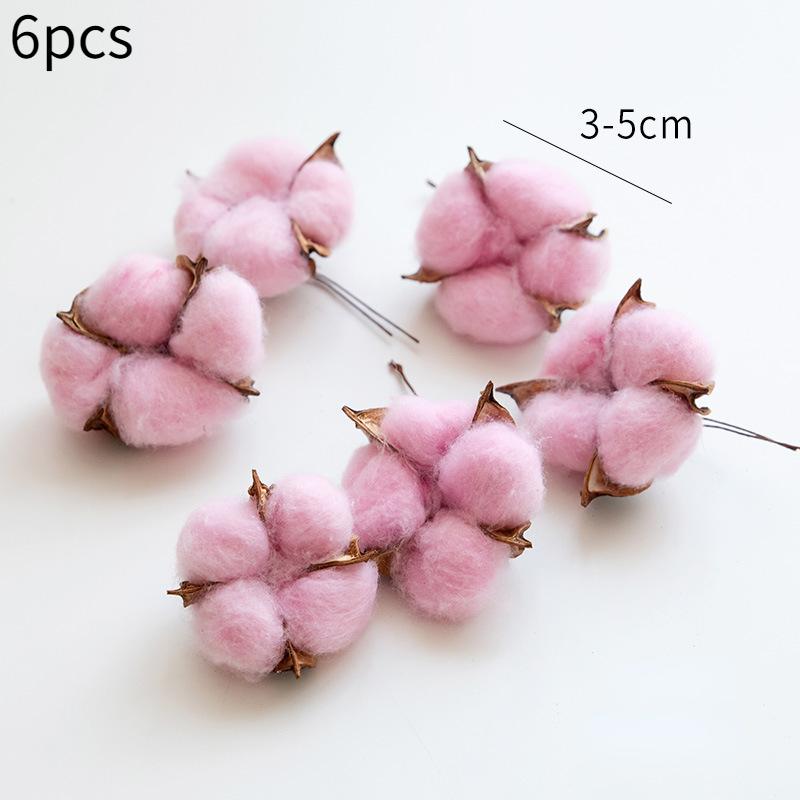 10pcs Cotton Head Natural Dried Flower Artificial Flower Cotton Home Christmas Decor DIY Dried Cotton Bunch Flower Arrangement