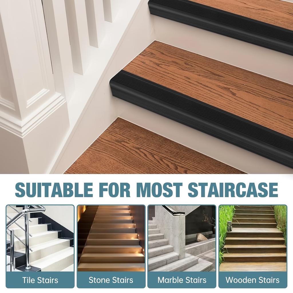 1PC 3/2/1m Anti-skid Strip School Stair Steps L-type Paste Pvc Floor Outdoor Ground Self-adhesive Edge Protection Home Door W