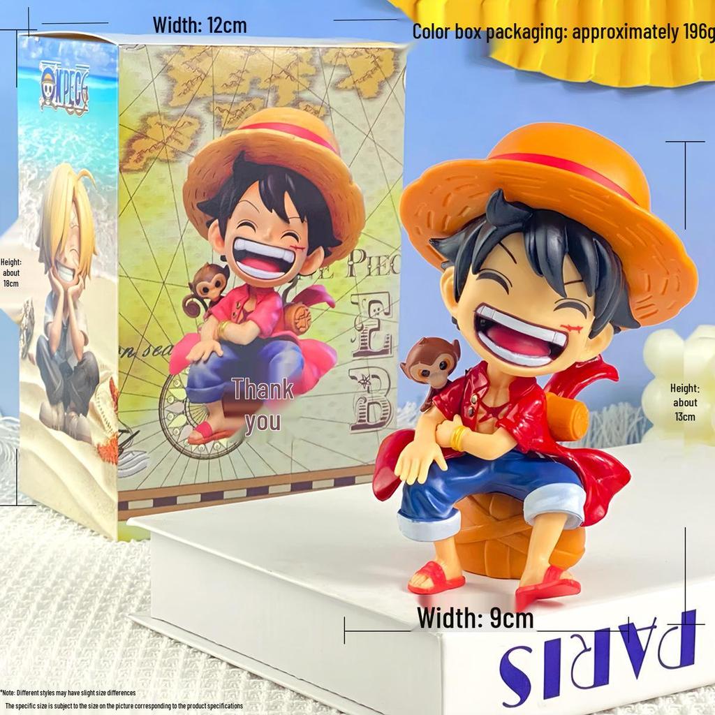 Trendy GK Hand-Painted One Piece Laughing Ace Yamato Car Ornament