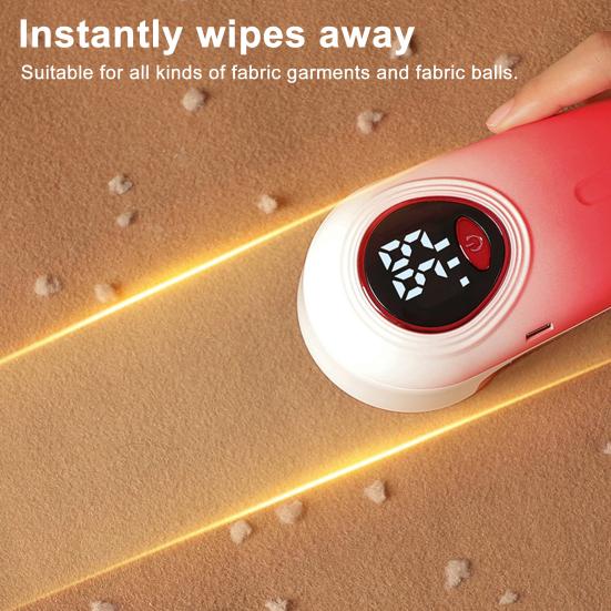 Fabric Shaver Lint Remover Rechargeable 6-Blade Clothes Shaver LED Display