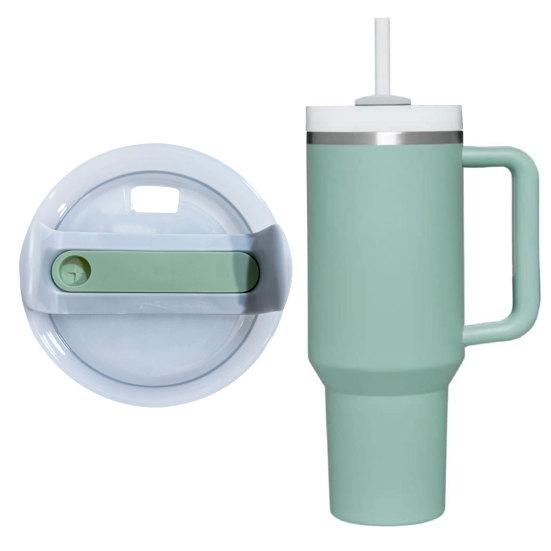 40 אוז מכסה כוס כוס כוס כוס מזון בדרגת מזון עמיד בפני התזה חור קש חור קש רזה כיסוי החלפת כוס כוס