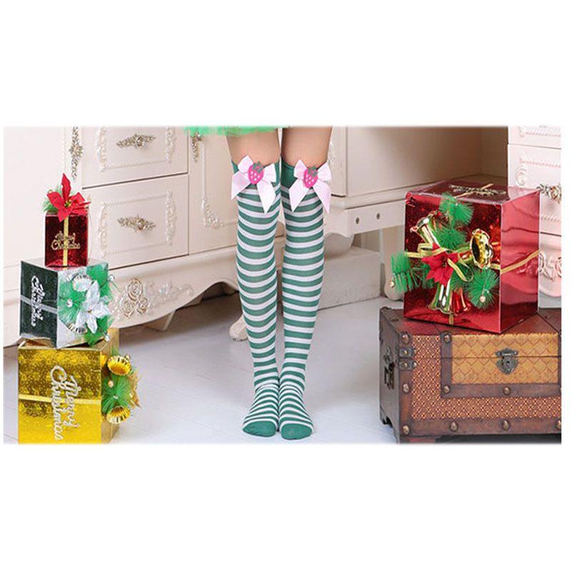

Fashion New Womens Hot Christmas Cosplay Elf Costume Sexy Green Belt Dress Stocking