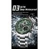POEDAGAR Top LED Man Clock Waterproof Electronic Luxury Men's Watches Dual Time Display Digital Stainless Steel Quartz Watch