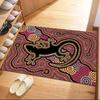Aboriginal Art Gecko Floor Mats for Living Room, Bedroom and Room Decoration Are Suitable for Gifts.
