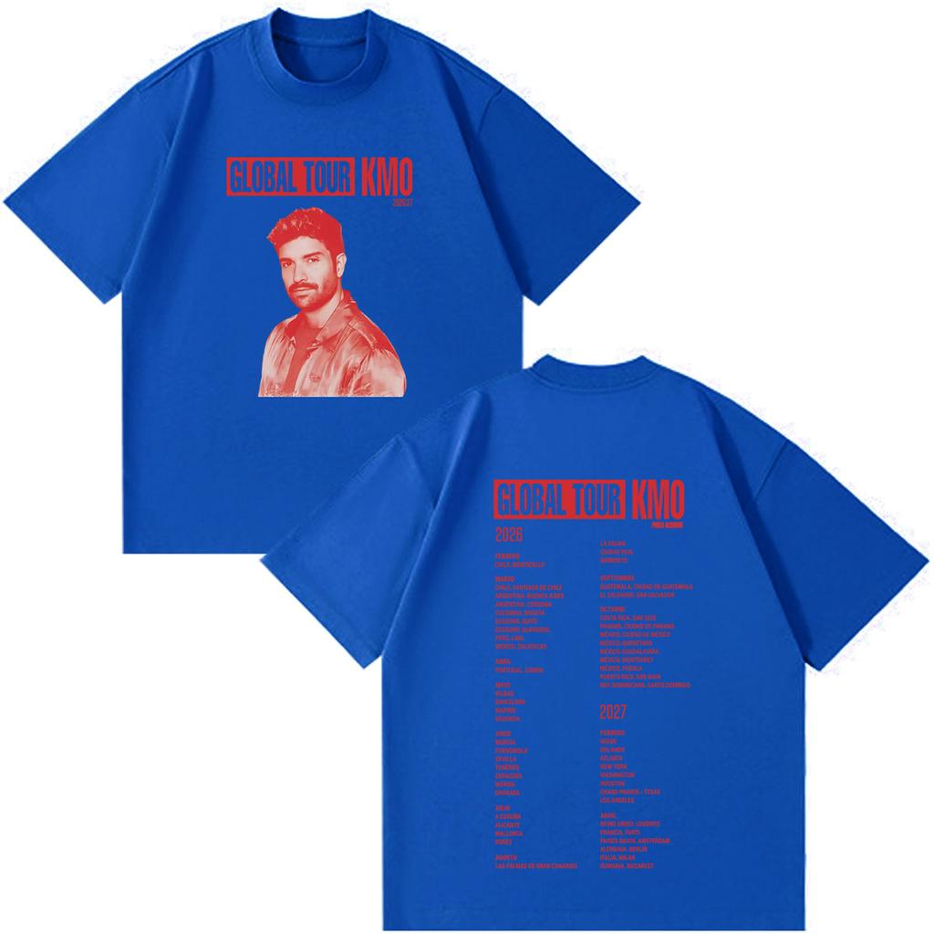 Singer Pablo Alborn Kmo Global Tour 2026 Print T Shirt Unisex Unisex Fashion Tshirts Shortsleeved Casual Hiphop Cotton Tshirts