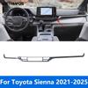 For Toyota Sienna - 2024 2025 Carbon Fiber Center Console Air Condition Vent Outlet Cover Trim Accessories Car Styling