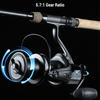 8+1BB Spinning Reel 5.7:1 Fishing Reel with Metal Spool Interchangeable Left and Right Handle