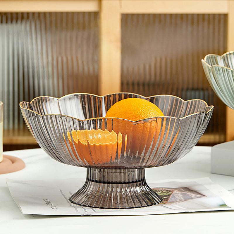Talerz na owoce z odpływem na dnie Przezroczysta plastikowa miska na owoce Wielofunkcyjny talerz na cukierki owocowe do kuchni, przekąska na przyjęcie, taca na owoce