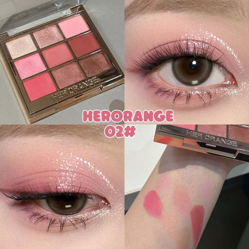 Nine Color Shimmer Matte Eyeshadow Palette Long Lasting High Pigment Eye Makeup